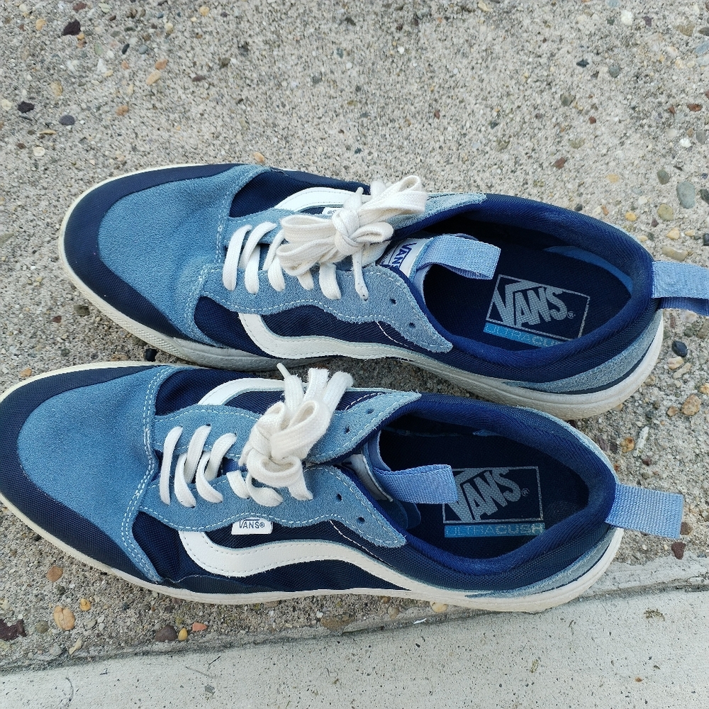 Vans Ultrarange EXO SE Shoes Mens 12 Blue Suede Ripstop Mesh Gum Soles Sneakers - Picture 3 of 6